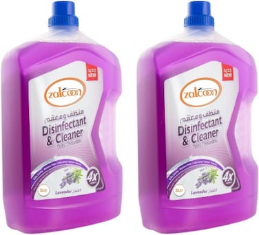 Zalcoon 3 Litre X 2 Pack, Antibacterial Power Floor Cleaner With 4 Times Powerful Cleaning, Lavender Fragrance, Multi-Purpose Fabreez Liquid Cleaner Household Non-Toxic Hardwood Floor Cleaner