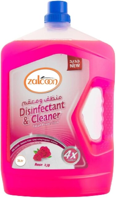 Zalcoon 3 Litre Antibacterial Power Floor Cleaner With 4 Times Powerful Cleaning, Rose Fragrance, Multi-Purpose Fabreez Liquid Cleaner Professional Household Non-Toxic Hardwood Floor Cleaner