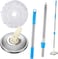 Zalcoon Spin Mop Replacement Stainless Steel Handle, Base And Refill For 360&deg; Mop, Refill, Handle &amp; Base Replacement Round Shape Shape Spin Mop Standard Size