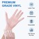 Zalcoon Vinyl Disposable Clear Examination Gloves4.5G, Powder-Free, Food-Safe, Smooth, Non-Sterile, Case Of 1000 (100 Pieces X 10 Packs)