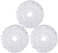 Zalcoon Spin Mop Replacement Head For 360&deg; Spin Mop, Microfiber Mop Head Replacement Refills Round Shape Standard Size (Pack Of 3 Pieces) (White)