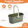 Zalcoon 3.4 Gallon (13L) Large Plastic Water Bucket With Handle For House Cleaning Multiuse, Laundry Basket, Portable Plastic Basket For Storage Organization, Water Container For Cleaning (Grey)