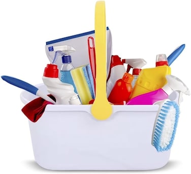 Zalcoon 3.4 Gallon (13L) Large Plastic Water Bucket With Handle For House Cleaning Multiuse, Laundry Basket, Portable Plastic Basket For Storage Organization, Water Container For Cleaning (Grey)