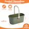 Zalcoon 3.4 Gallon (13L) Large Plastic Water Bucket With Handle For House Cleaning Multiuse, Laundry Basket, Portable Plastic Basket For Storage Organization (Olive Green)