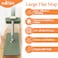 Zalcoon Flat Mop With Wringer Set, 4 Extra Pads, Wet And Dry Mops For Floor Cleaning Microfiber Pad With Long Handle, 360&deg; Freely Rotating Head, Household Cleaning Tool For Multi-Surface Hard Floors