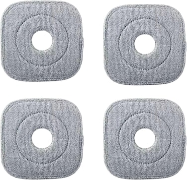Zalcoon 4 Pack Thick Microfiber Mop Pad Refill For Square Mop, 9 X 9 Inches, Machine Washable Up To 100X, 4 Pcs