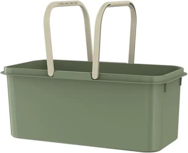 Zalcoon 5.2 Gallon (20L) Large Plastic Water Bucket With Handle For House Cleaning, Laundry Basket, Portable Plastic Basket For Storage Organization, Water Container For Cleaning (Olive Green)