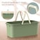 5.2 Gallon (20L)  2 Large Plastic Water Bucket with Handle for House Cleaning, Laundry Basket, Portable Plastic Basket for Storage Organization, Water Container for Cleaning, (Purple &amp; Olive Green)