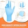 ZALCOON Blue disposable Gloves, 4.5g latex free Powder Free   Gloves for light use, Home, Cleaning, Food Prep, Food safe and Non-Sterile Small (S) (1 Pack x 100 Pieces)