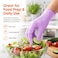 ZALCOON Vinyl Lilac disposable Gloves, 4.5g latex free Powder Free   Gloves for light use, Home, Cleaning, Food Prep, Food safe and Non-Sterile Large  (L) (1 Pack x 100 Pieces)