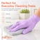 ZALCOON Vinyl Lilac disposable Gloves, 4.5g latex free Powder Free   Gloves for light use, Home, Cleaning, Food Prep, Food safe and Non-Sterile Large  (L) (1 Pack x 100 Pieces)