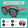 Atom Kids Polarized Sunglasses - 100% Uv400 Protection , Lightweight &amp; Children Friendly For Indoor Outdoor Ideal Shades Girls Boys Aged 5-12