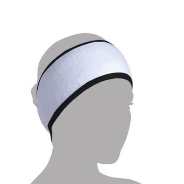 Wownect- Facial Spa Headband, Ultra Soft Microfiber Adjustable Face Wash Headband Reusable Cloth Stretch Towel   White
