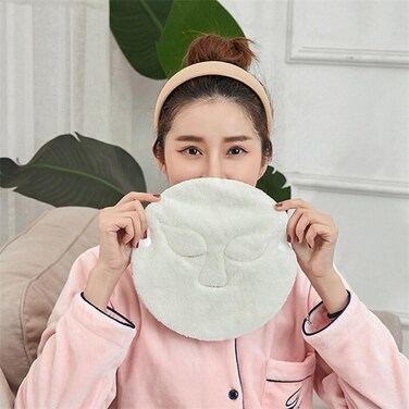 Wownect- Pack of 1   Reusable Face Towel Masks Cold Hot Anti Aging Facial Steamer Towel Mask Moisturizing Rejuvenation Beauty Skin Care Spa Towels