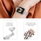 O Ozone - Slim Metal Straps for Apple Watch Series 10   Ultra 2   8 Ultra   9   8   7   6, 42mm 41mm 40mm 38mm for Women -Silver/Rose Gold