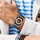 O Ozone - Titanium Metal Watch Band For Apple Watch Series 10   Ultra 2   8 Ultra   9   8   7   6, 49/46/45/44/42mm, Metal Replacement Wristband for Men - Titanium Orange