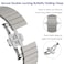 O Ozone - Titanium Metal Watch Band For Apple Watch Series 10   Ultra 2   8 Ultra   9   8   7   6, 49/46/45/44/42mm, Metal Replacement Wristband for Men - Silver