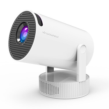 Mini Smart Projector  180 ANSI Lumens  12000mAh Battery   Android 13   4K Support  Auto Keystone  2.4G/5G WiFi  BT5.4  Portable LED Projector  2+16GB   Up to 130" Display