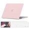 O Ozone - Rubberized Matte Case MacBook Air 15 inch (A2941) M2 2023, (A3114) M3 2024 with Keyboard Cover &amp; Screen Protector - Pink