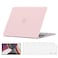 O Ozone - Rubberized Matte Case MacBook Pro 16 inch (A2485) M1 2021 (A2780) M2 (A2991) M3 2023 (A3403, A3186) M4 2024 with Keyboard Cover &amp; Screen Protector - Pink