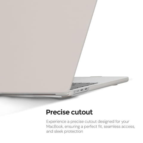 O Ozone - Candy Case MacBook Air 13 inch (A2681) M2 2022, (A3113) M3 2024 with Keyboard Cover &amp; Screen Protector - Rock Grey