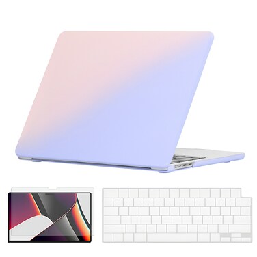 O Ozone - Candy Case MacBook Air 13 inch (A2681) M2 2022, (A3113) M3 2024 with Keyboard Cover &amp; Screen Protector - Pink Blue