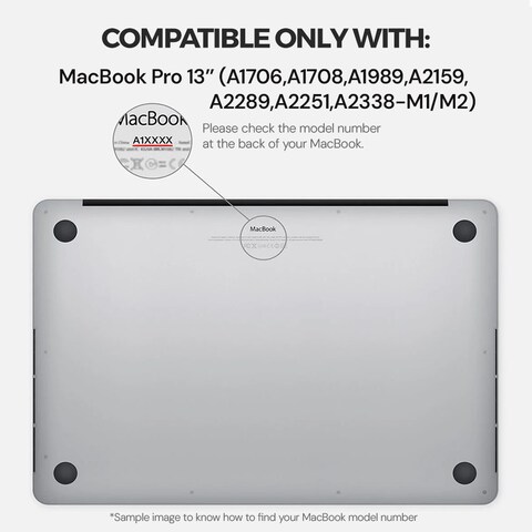 O Ozone - Ultra-thin Super Crystal Case MacBook Pro 13 inch (A1706, A1708, A1989, A2159, A2289, A2251, A2338, 2016, 2018-2020) with Keyboard Cover &amp; Screen Protector - Clear