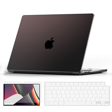 O Ozone - Perfect Fit Ultra-thin Super Crystal  MacBook Air 15 inch (A2941) M2 2023, (A3114) M3 2024 with Keyboard Cover &amp; Screen Protector - Midnight Black
