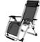 ULTIMAX Foldable Weightless Lounger - Adjustable &amp; Comfortable Outdoor Garden, Patio, and Poolside Furniture   200 kg Capacity   Black   72 x 75 x 80 cm