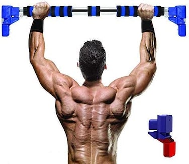 ULTIMAX Pull-Up Bar for Doorway - No Screws Chin-Up Bar with Safety Locking Mechanism, Heavy-Duty Adjustable Width (68cm-92cm) for Upper Body Home Gym &amp; Fitness