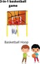 ULTIMAX 3-in-1 Sports Game Set: Indoor &amp; Outdoor Basketball, Soccer, and King Shoot Toy for Kids Training &amp; Fun