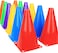 ULTIMAX Agility Marker Cone Set - 10-Pack 18cm Assorted Colors   Training Cones for Kids, Soccer, Football, Athletics, and Social Distancing