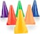 ULTIMAX Agility Marker Cone Set - 10-Pack 18cm Assorted Colors   Training Cones for Kids, Soccer, Football, Athletics, and Social Distancing