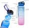 ULTIMAX 1L Large Tritan Water Bottle with Time Markers - Leak-Proof, BPA-Free, Motivational Fitness Bottle for Gym, Outdoor Sports &amp; More (Assorted Colors)