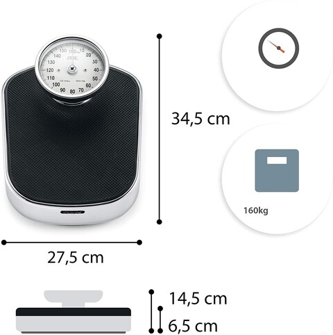 ULTIMAX Analog Bathroom Scale - Retro Design, 160kg Capacity   Doctor-Style Mechanical Weight Scale for Accurate Health Monitoring