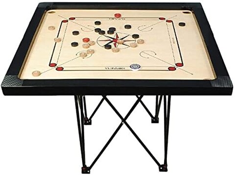 ULTIMAX Premium Quality Foldable Height Adjustable Carrom Board Stand - Professional Easy Fold Hydraulic Design for Carom