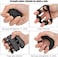 ULTIMAX Hand Grip Strengthener Set - 6 PCS Adjustable Hand Gripper Kit with Storage Pouch, Finger Exerciser, Therapy Ball, &amp; Grip Exercise Ring - Black