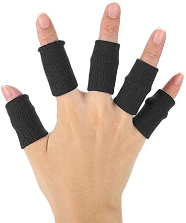 ULTIMAX Finger Sleeves   Stretchy Sports Guard for Volleyball &amp; Basketball   Flexible Finger Protector Wraps   Durable Support Brace for Sports Protection