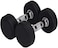 ULTIMAX 5kg Round Rubber Dumbbells &ndash; Chrome Handle Hand Weights for Gym &amp; Home Fitness, Professional Arm Muscle Exercise Equipment, Pair of 2 Dumbbells for Strength Training.