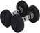 ULTIMAX 7.5kg Round Rubber Dumbbells &ndash; Chrome Handle Hand Weights for Gym &amp; Home Fitness, Professional Arm Muscle Exercise Equipment, Pair of 2 Dumbbells for Strength Training.