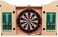 ULTIMAX King's Head Light Wood Dartboard Cabinet Set &ndash; Stylish &amp; Classic Dartboard Cabinet for Perfect Game Nights