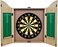ULTIMAX King's Head Light Wood Dartboard Cabinet Set &ndash; Stylish &amp; Classic Dartboard Cabinet for Perfect Game Nights