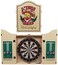 ULTIMAX King's Head Light Wood Dartboard Cabinet Set &ndash; Stylish &amp; Classic Dartboard Cabinet for Perfect Game Nights