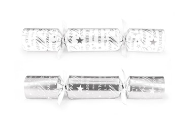 11in Silver Text Cracker FSC Mix 50pcs/Box