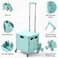 Foldable Shopping Trolley with Lid45L Portable Utility Cart Grey Boot Cart with Wheels &amp; Telescopic Handle 30KG Capacity for Storage Travel &amp; Grocery Shopping.