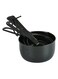 7-Piece Measuring Spoon And Cup Set Includes Spoon 1x1.25cm, Spoon 1x2.5cm, Spoon 1x5cm, Spoon 1x15cm, Cup 1x80cm, Cup 1x125cm, Cup 1x250ml Black 1.25cm