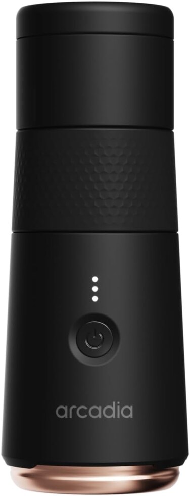 Arcadia Go Portable Turkish Coffee Maker (Model ARC103WNB) &ndash; Rechargeable Cordless Electric Greek Coffee Pot with Auto Shut-Off, Compact Small Appliance for Travel, Camping, &amp; Office, Night Black