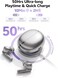QCY MeloBuds N70 Aadptive Hybrid Active Noise Cancelling Wireless Earbuds, Bluetooth 6.0 with 6 Mics Clear Call, LDAC Hi-Res Audio, 50H Playtime, Wireless Charging, IPX5 Waterproof