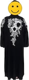 Velvet Aura Women&rsquo;s Abaya Size 52, Embroidered Maxi Dress with Hijab, Long Sleeve Modest Muslim Wear for Eid &amp; Everyday Use