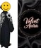 Velvet Aura Women&rsquo;s Abaya Size 52, Embroidered Maxi Dress with Hijab, Long Sleeve Modest Muslim Wear for Eid &amp; Everyday Use